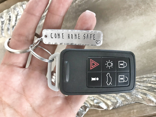 Come Home Safe Keychain - Hand to Heart Jewelry