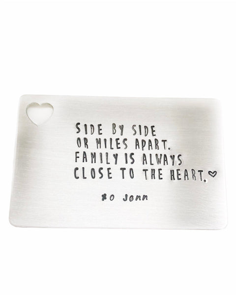 Wallet Card with Heart Cutout