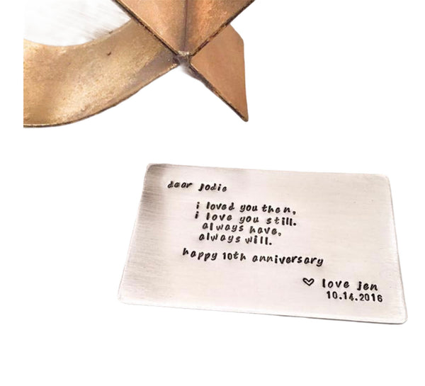 Wallet Card - Hand Stamped