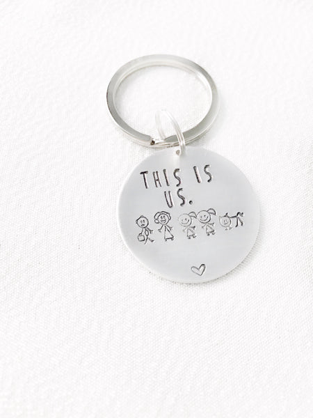 This is Us  - Family Keychain - Hand to Heart Jewelry