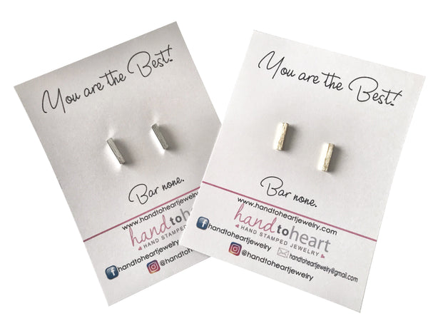 Bar None Earrings - Hand to Heart Jewelry