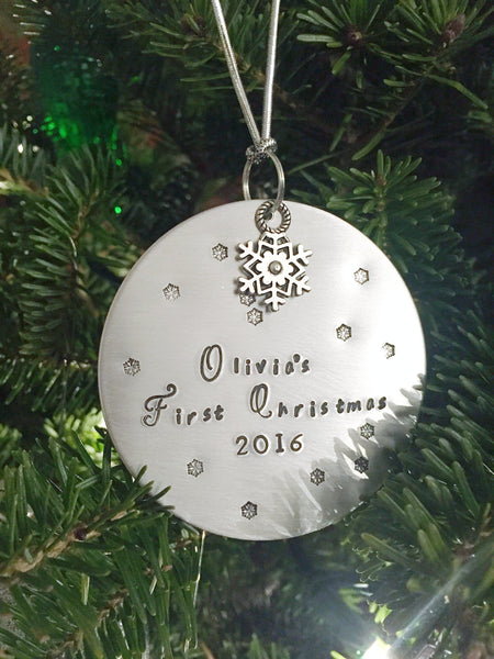First Christmas Ornament - Hand to Heart Jewelry