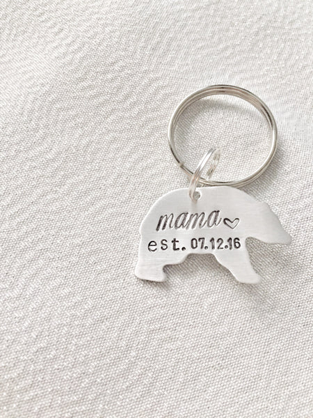 Mama Bear Keychain - Hand to Heart Jewelry