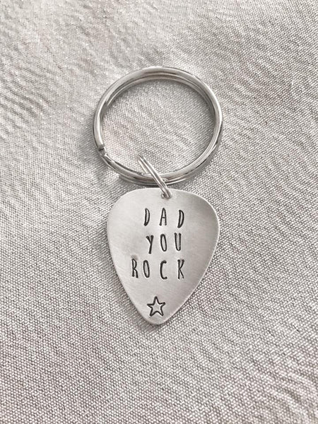 Guitar Pick Keychain - Hand to Heart Jewelry