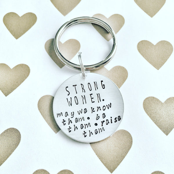 Strong Women Keychain - Hand to Heart Jewelry