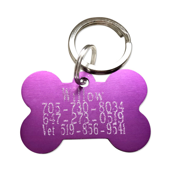 Engrave on the Back of a Pet Tag - Hand to Heart Jewelry