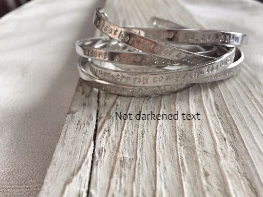 Trio of Mantra Bracelets {one silver, one gold, one rose gold} - Hand to Heart Jewelry