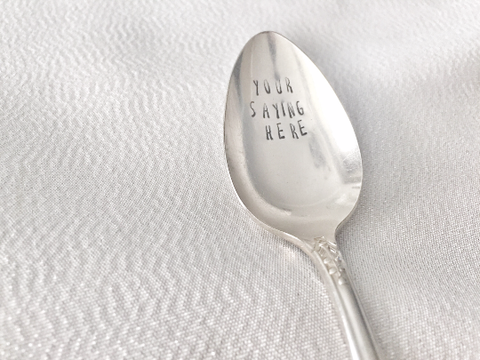 Custom Spoon or Fork - Your Saying - Antique Spoon - Antique Fork - Hand to Heart Jewelry