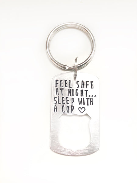 Feel Safe at Night...Sleep with a Cop - Hand to Heart Jewelry