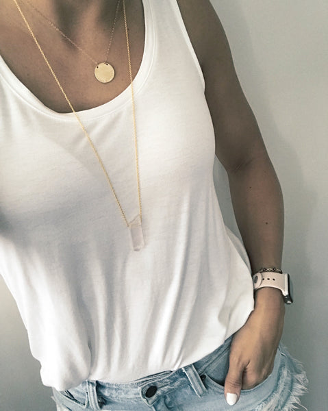 Rose Quartz Necklace - Hand to Heart Jewelry