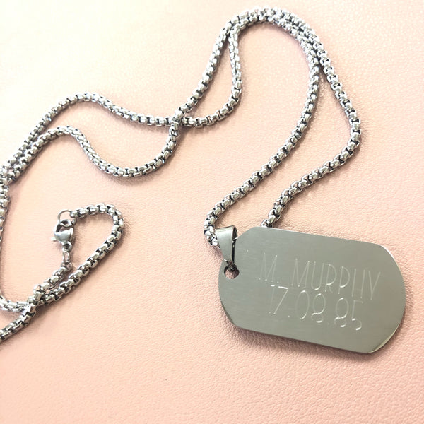 Steel Dogtag Necklace