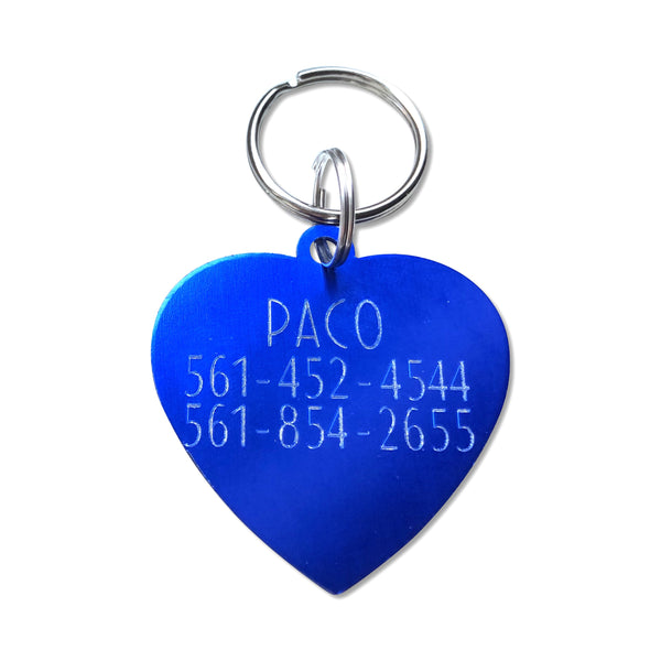Engrave on the Back of a Pet Tag - Hand to Heart Jewelry