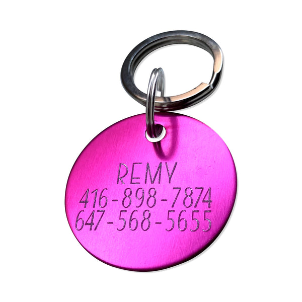 Engrave on the Back of a Pet Tag - Hand to Heart Jewelry