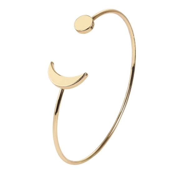 Moon & Star Bangle - Hand to Heart Jewelry