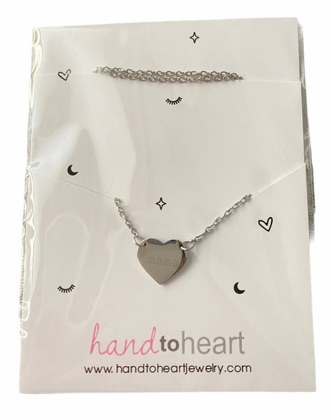 Mama heart stainless steel necklace