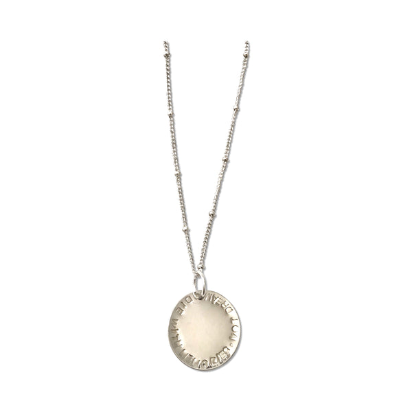 Long Large Disk Necklace - Hand to Heart Jewelry