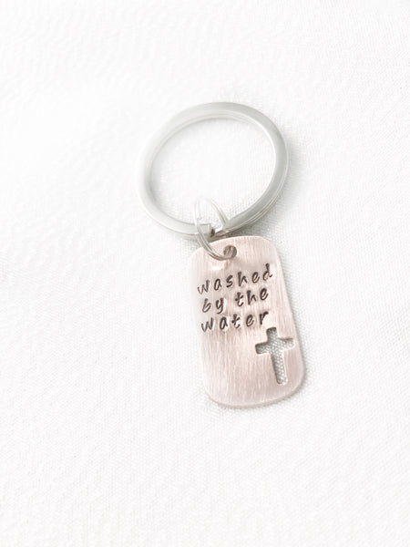 Adult Baptism Keychain - Hand to Heart Jewelry