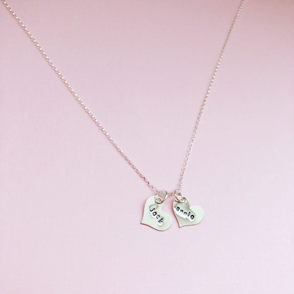 Sweetheart Necklace - Heart Necklace - Sterling Silver - Hand to Heart Jewelry